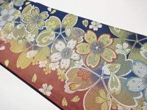 桜尽くし模様織出し袋帯